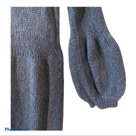 vince. Bishop Button Babydoll Gray Duster Cardigan - Picture 6 of 13